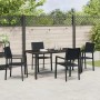 Conjunto de Comedor de Jardín 5 pcs Negro en Sillas de jardín | Comprar online en Foru.es