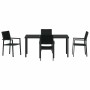 Conjunto de Comedor de Jardín 5 pcs Negro en Sillas de jardín | Comprar online en Foru.es