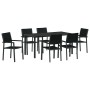 Conjunto de Comedor de Jardín 7 pcs Negro en Sillas de jardín | Comprar online en Foru.es