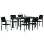 Conjunto de Comedor de Jardín 7 pcs Negro en Sillas de jardín | Comprar online en Foru.es