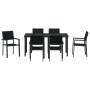 Conjunto de Comedor de Jardín 7 pcs Negro en Sillas de jardín | Comprar online en Foru.es