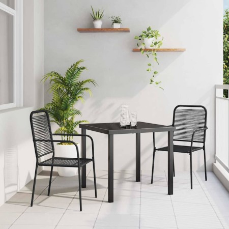 Conjunto de Comedor de Jardín 3 pcs Negro en Sillas de jardín | Comprar online en Foru.es