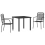 Conjunto de Comedor de Jardín 3 pcs Negro en Sillas de jardín | Comprar online en Foru.es