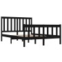 Estructura de cama madera maciza de pino negra 140x190 cm de vidaXL, Camas y somieres - Ref: Foro24-3103892, Precio: 177,16 €...