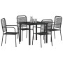 Conjunto de Comedor de Jardín 5 pcs Negro en Sillas de jardín | Comprar online en Foru.es