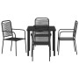 Conjunto de Comedor de Jardín 5 pcs Negro en Sillas de jardín | Comprar online en Foru.es