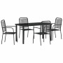 Conjunto de Comedor de Jardín 5 pcs Negro en Sillas de jardín | Comprar online en Foru.es