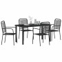 Conjunto de Comedor de Jardín 5 pcs Negro en Sillas de jardín | Comprar online en Foru.es