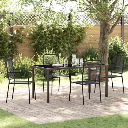 Conjunto de Comedor de Jardín 5 pcs Negro en Sillas de jardín | Comprar online en Foru.es