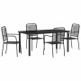 Conjunto de Comedor de Jardín 5 pcs Negro en Sillas de jardín | Comprar online en Foru.es
