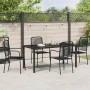 Conjunto de Comedor de Jardín 5 pcs Negro en Sillas de jardín | Comprar online en Foru.es