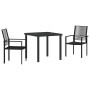 Conjunto de Comedor de Jardín 3 pcs Negro en Sillas de jardín | Comprar online en Foru.es