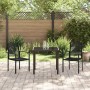 Conjunto de Comedor de Jardín 3 pcs Negro en Sillas de jardín | Comprar online en Foru.es