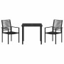 Conjunto de Comedor de Jardín 3 pcs Negro en Sillas de jardín | Comprar online en Foru.es