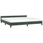 Estructura cama con cabecero terciopelo verde oscuro 200x200 cm de vidaXL, Camas y somieres - Ref: Foro24-347594, Precio: 130...