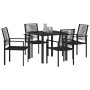 Conjunto de Comedor de Jardín 5 pcs Negro en Sillas de jardín | Comprar online en Foru.es