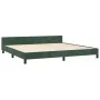 Estructura cama con cabecero terciopelo verde oscuro 200x200 cm de vidaXL, Camas y somieres - Ref: Foro24-347594, Precio: 130...