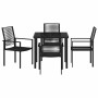Conjunto de Comedor de Jardín 5 pcs Negro en Sillas de jardín | Comprar online en Foru.es