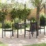 Conjunto de Comedor de Jardín 5 pcs Negro en Sillas de jardín | Comprar online en Foru.es