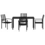 Conjunto de Comedor de Jardín 5 pcs Negro en Sillas de jardín | Comprar online en Foru.es