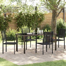 Conjunto de Comedor de Jardín 5 pcs Negro en Sillas de jardín | Comprar online en Foru.es