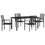 Conjunto de Comedor de Jardín 5 pcs Negro en Sillas de jardín | Comprar online en Foru.es