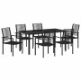 Conjunto de Comedor de Jardín 7 pcs Negro en Sillas de jardín | Comprar online en Foru.es