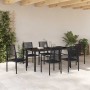 Conjunto de Comedor de Jardín 7 pcs Negro en Sillas de jardín | Comprar online en Foru.es