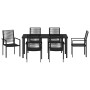 Conjunto de Comedor de Jardín 7 pcs Negro en Sillas de jardín | Comprar online en Foru.es