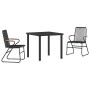 Conjunto de Comedor de Jardín 3 pcs Negro en Sillas de jardín | Comprar online en Foru.es