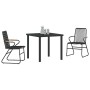 Conjunto de Comedor de Jardín 3 pcs Negro en Sillas de jardín | Comprar online en Foru.es