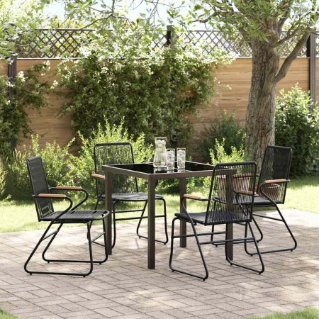 Conjunto de Comedor de Jardín 5 pcs Negro en Sillas de jardín | Comprar online en Foru.es