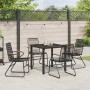 Conjunto de Comedor de Jardín 5 pcs Negro en Sillas de jardín | Comprar online en Foru.es