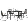 Conjunto de Comedor de Jardín 5 pcs Negro en Sillas de jardín | Comprar online en Foru.es
