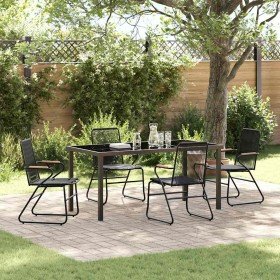 Conjunto de Comedor de Jardín 5 pcs Negro en Sillas de jardín | Comprar online en Foru.es