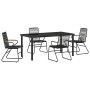 Conjunto de Comedor de Jardín 5 pcs Negro en Sillas de jardín | Comprar online en Foru.es