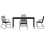 Conjunto de Comedor de Jardín 5 pcs Negro en Sillas de jardín | Comprar online en Foru.es