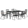 Conjunto de Comedor de Jardín 7 pcs Negro en Sillas de jardín | Comprar online en Foru.es