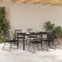 Conjunto de Comedor de Jardín 7 pcs Negro en Sillas de jardín | Comprar online en Foru.es