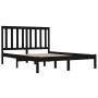 Estructura de cama de madera maciza de pino negra 200x200 cm de vidaXL, Camas y somieres - Ref: Foro24-3103867, Precio: 167,7...