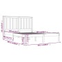 Estructura de cama de madera maciza de pino negra 200x200 cm de vidaXL, Camas y somieres - Ref: Foro24-3103867, Precio: 167,7...