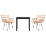 Conjunto de Comedor de Jardín 3 pcs Marrón en Sillas de jardín | Comprar online en Foru.es