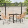 Conjunto de Comedor de Jardín 5 pcs Marrón en Sillas de jardín | Comprar online en Foru.es