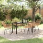 Conjunto de Comedor de Jardín 5 pcs Marrón en Sillas de jardín | Comprar online en Foru.es