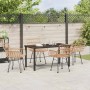 Conjunto de Comedor de Jardín 5 pcs Marrón en Sillas de jardín | Comprar online en Foru.es