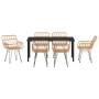 Conjunto de Comedor de Jardín 7 pcs Marrón en Sillas de jardín | Comprar online en Foru.es