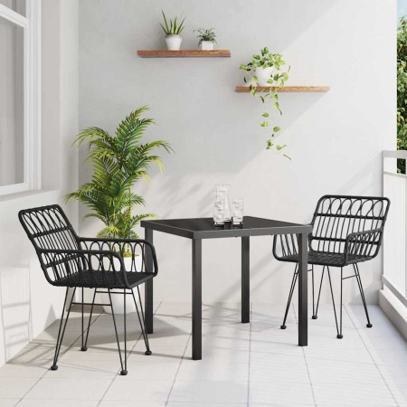 Conjunto de Comedor de Jardín 3 pcs Negro en Sillas de jardín | Comprar online en Foru.es