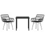 Conjunto de Comedor de Jardín 3 pcs Negro en Sillas de jardín | Comprar online en Foru.es