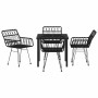 Conjunto de Comedor de Jardín 5 pcs Negro en Sillas de jardín | Comprar online en Foru.es