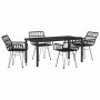Conjunto de Comedor de Jardín 5 pcs Negro en Sillas de jardín | Comprar online en Foru.es
